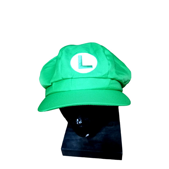 Luigi green hat/cap, elastic on back. One size - Picture 1 of 5